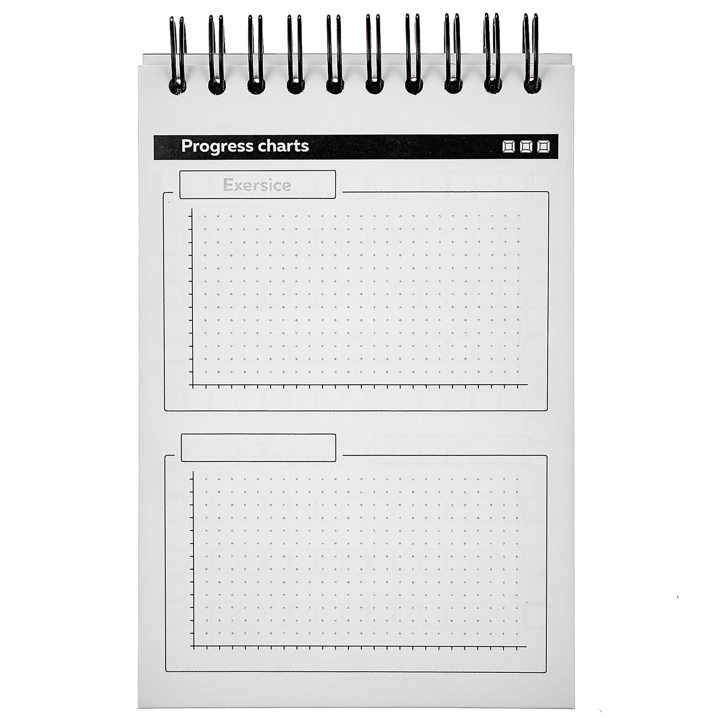 Gym Journal by ProFit – 128 Workouts, A6 (4 x 6 inches), 140 Pages, Wire-bound - Exercise Log Book Designed by Professionals to Get Things Done – Easy to Use Fitness Planner