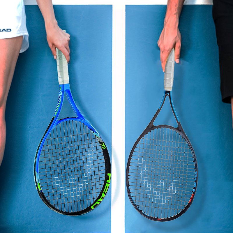 HEAD Ti. Instinct Comp Tennis Racket - Pre-Strung Light Balance 27 Inch Racquet - 4 1/4 in Grip, Blue