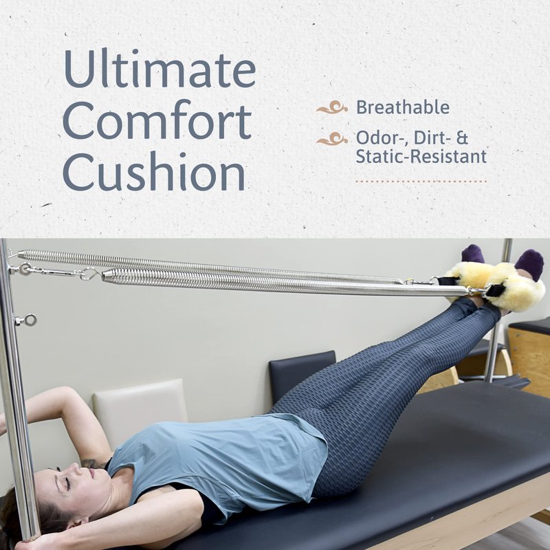 Sheepskin Ranch Sofsheep Sheepskin Pilates Fuzzies, Real Wool Strap Covers for Reformer & Cadillac Machines, Fitness Strap Cushion for Yoga & D-Ring Resistance Bands, Hypoallergenic, Washable, Pair