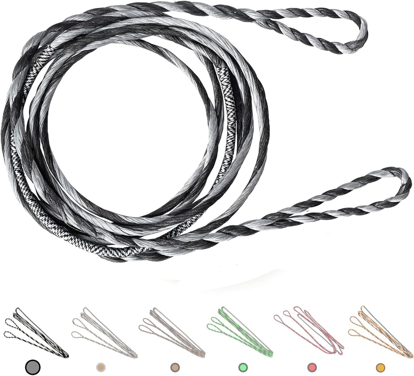 Deerseeker Flemish D97 Bow String - Handmade 16-Strand Fast Flight Replacement for 54-70in Traditional Longbow & Recurve Bow