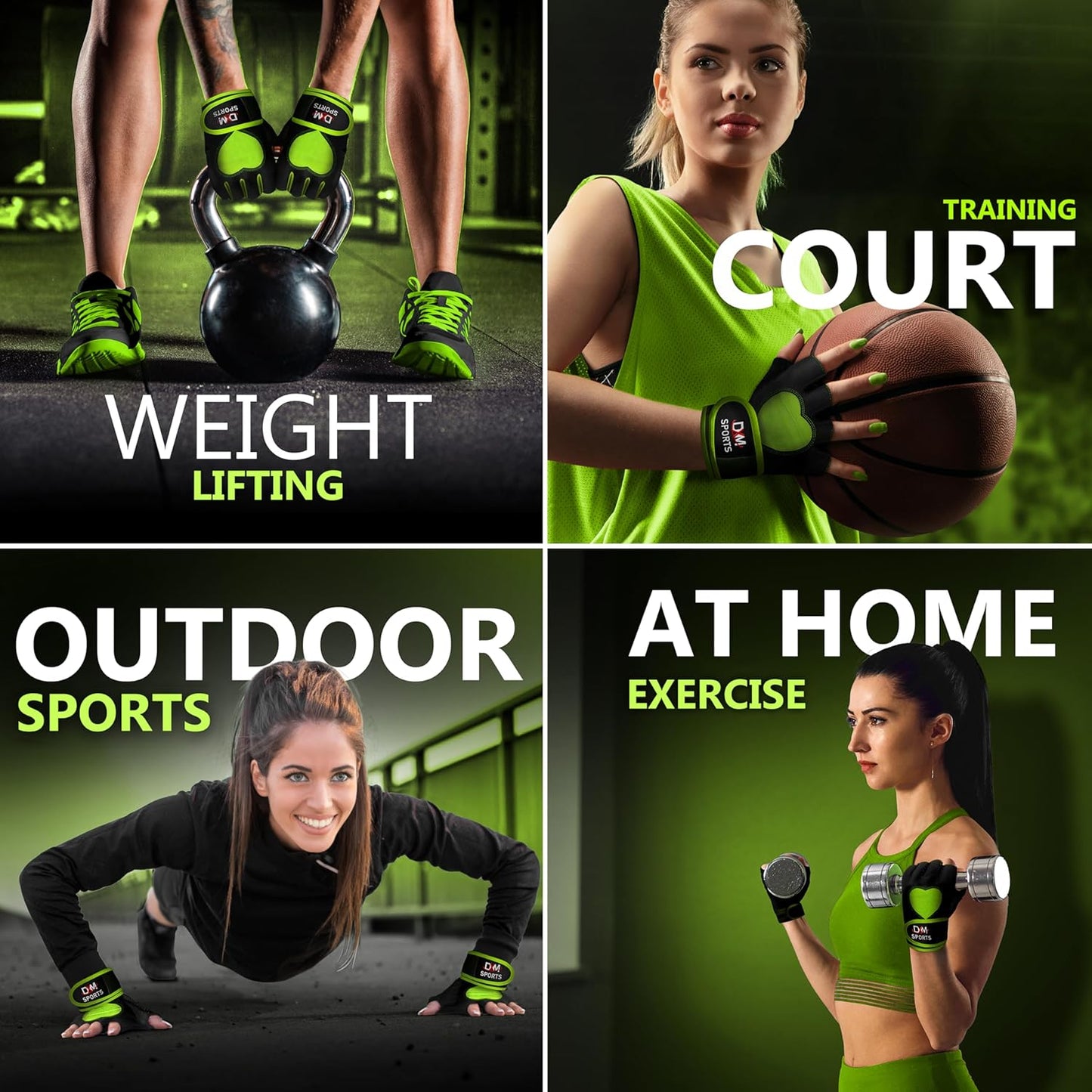 **Workout Gloves for Women - DXM SPORTS Weight Lifting Gloves with Wrist Support | Ideal for Gym, Cycling & Training**