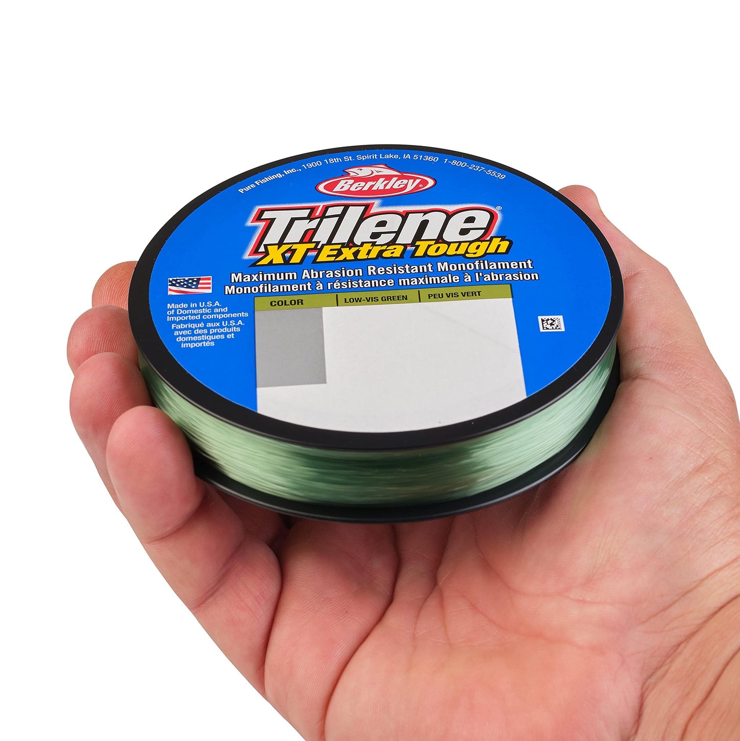 Berkley Trilene XT, 6lb | 2.7kg Monofilament Fishing Line, Low-Vis Green, 330yd | 301m, Abrasion Resistant, 45% More Flexibility, Ideal for Flipping, Pitching or Casting in Heavy Cover