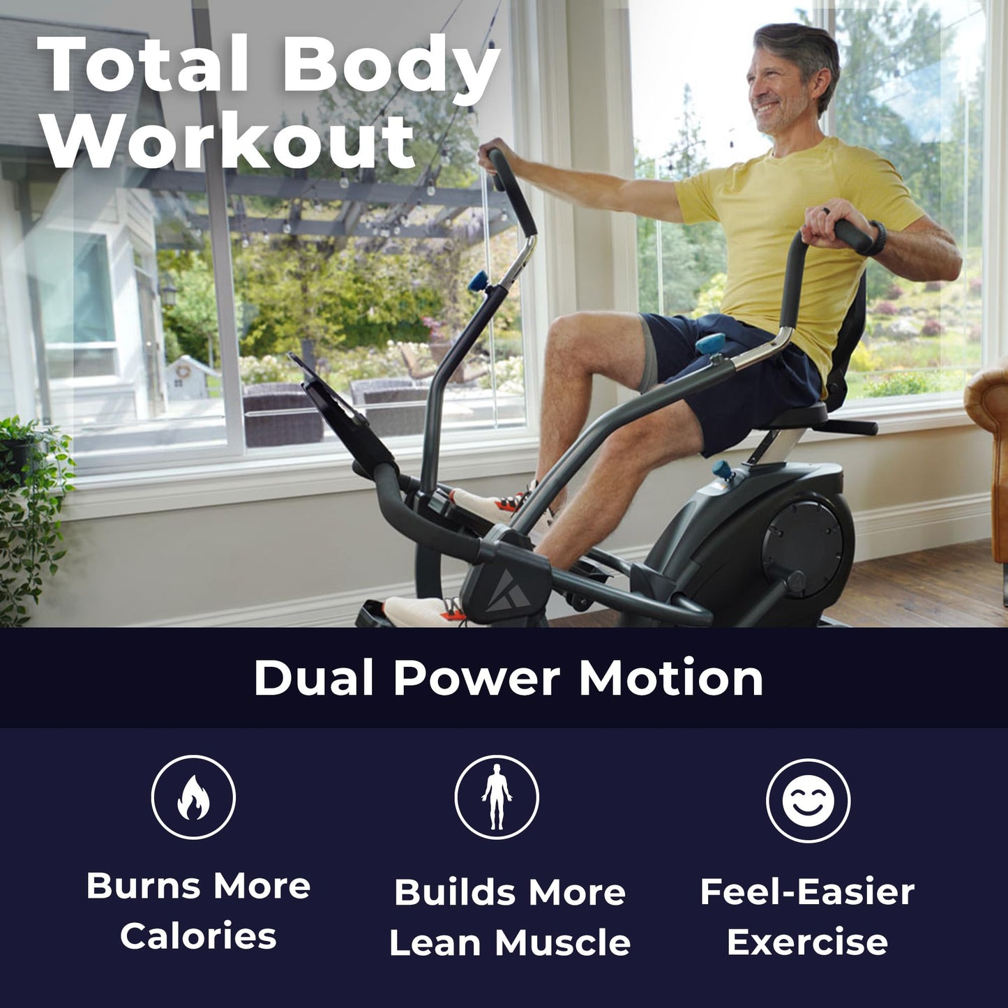 FreeStep LT3 Recumbent Cross Trainer Stepper - Zero-Impact Exercise w/Patented Physical Therapy Stride Technology, Whisper-Quiet, Multi-Position Arms, Free App w/Trainer-Led Workouts (LT3+Mat Bundle)