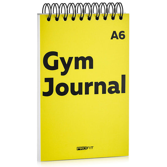 Gym Journal by ProFit – 128 Workouts, A6 (4 x 6 inches), 140 Pages, Wire-bound - Exercise Log Book Designed by Professionals to Get Things Done – Easy to Use Fitness Planner