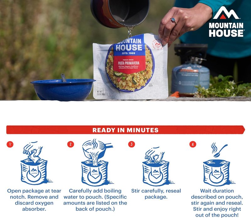 Mountain House Chili Mac with Beef - Freeze-Dried Camping Meal | 4 Servings, 30-Year Shelf Life, 2-Pack