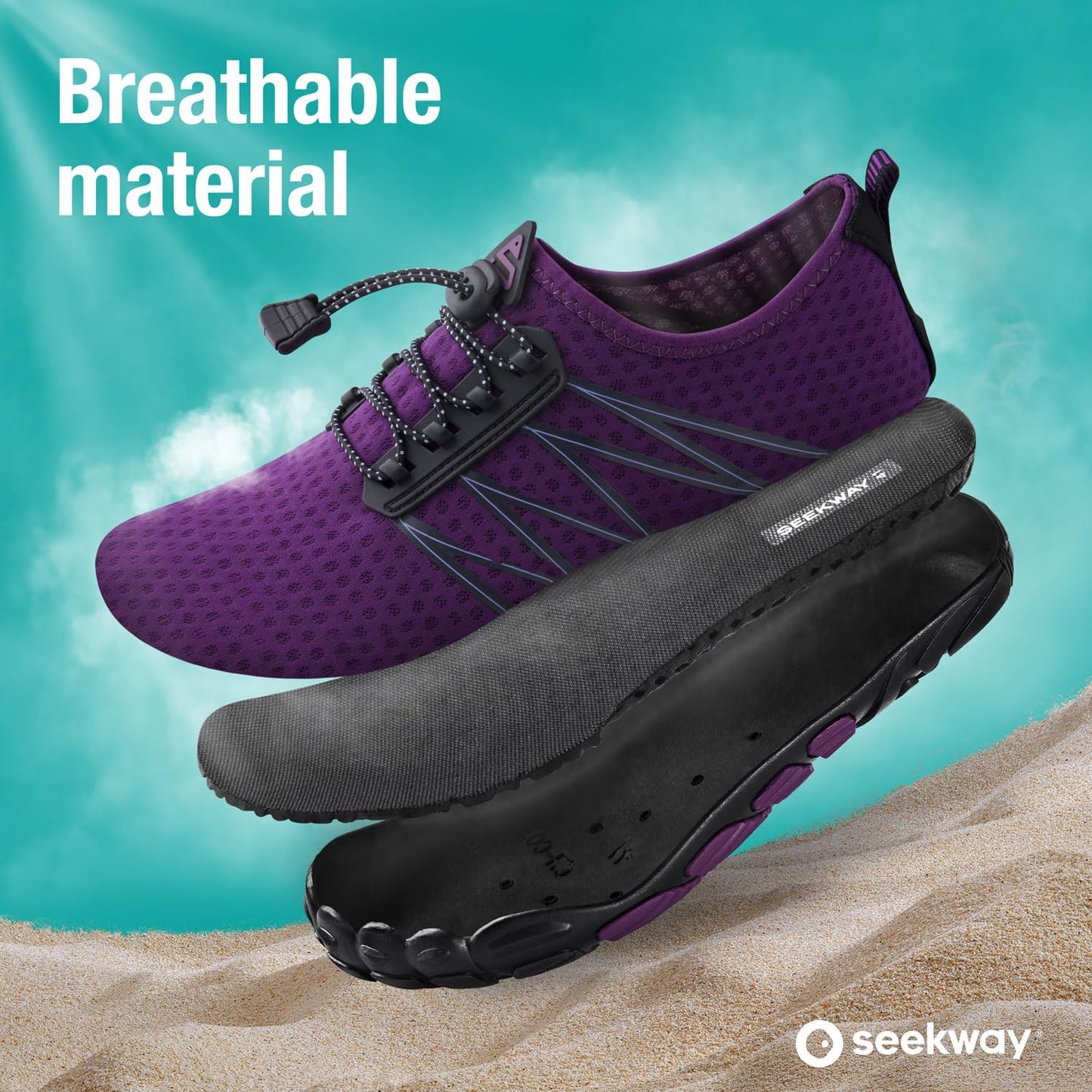 SEEKWAY Quick-Dry Water Shoes for Men & Women - Barefoot Aqua Socks for Beach, Swim, Hiking & Kayaking