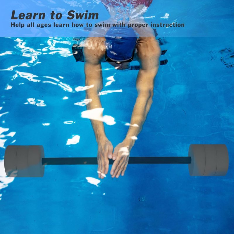 Aquatic Exercise Dumbbells - Water Resistance Fitness Barbells with 4 EVA Foam Weights | Ideal for Water Aerobics & Weight Loss