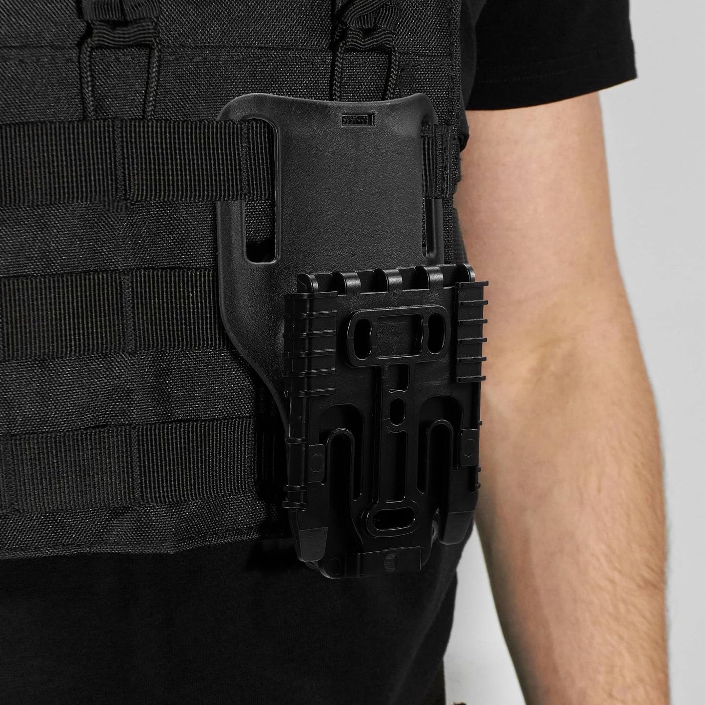 QLS Quick Locking System Kit,Platform Attachment for Duty Holster with Locking Fork & Receiver and Accessories,Black-One Size,2 Pack