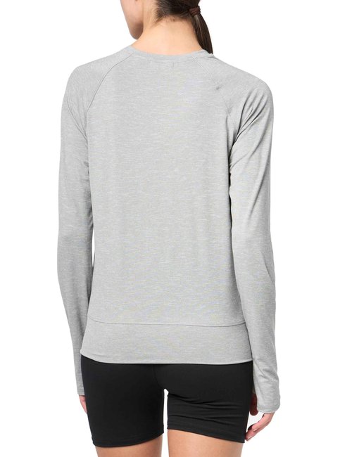 prAna Women's Sol Searcher Long Sleeve Top, Heather Grey