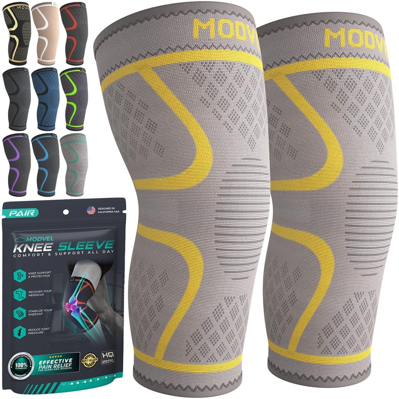 Compression Knee Brace for Running & Pain Relief - 2-Pack Support Sleeves for Men & Women | Ideal for ACL, Meniscus Tear, Arthritis