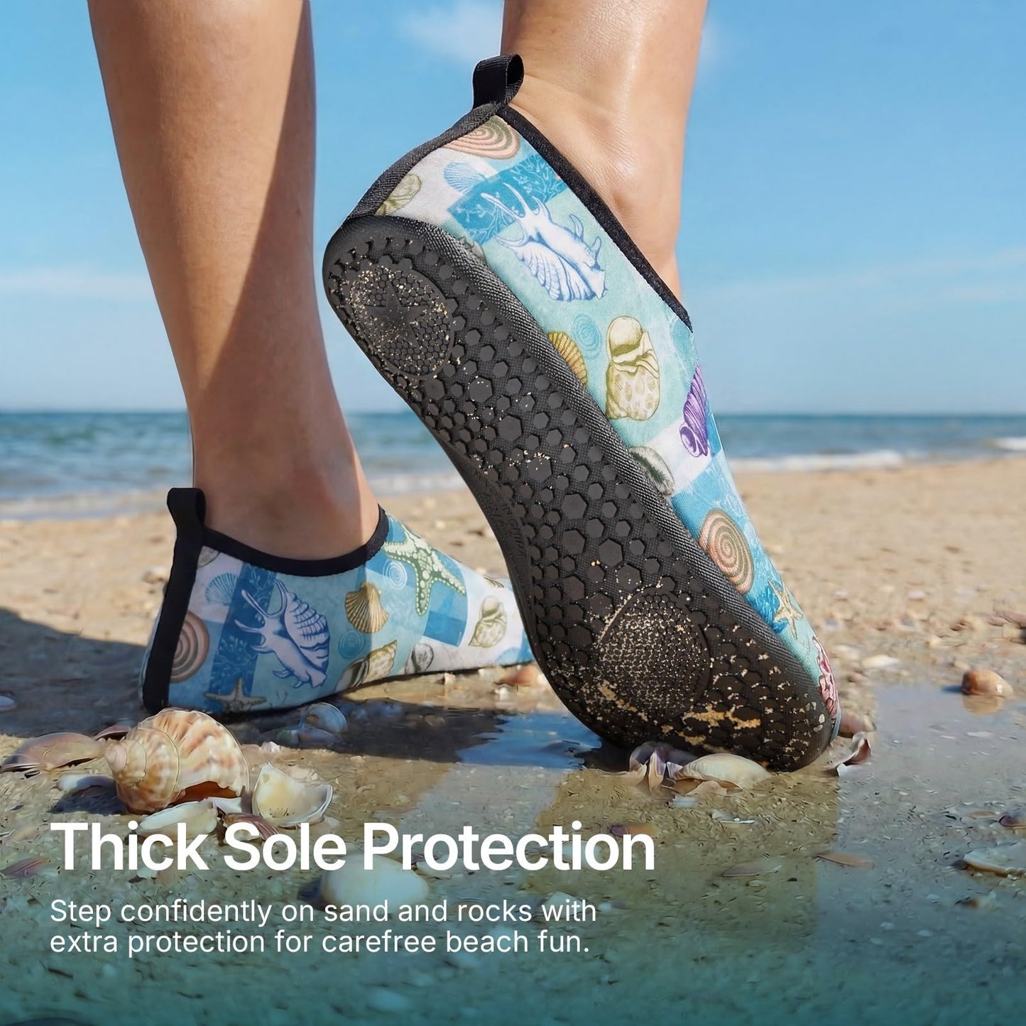 Water Shoes for Women Men Quick-Dry Aqua Socks Swim Beach Barefoot Yoga Exercise Wear Sport Accessories Pool Camping Must Haves Adult Youth Size 10-11Women/9-10Men