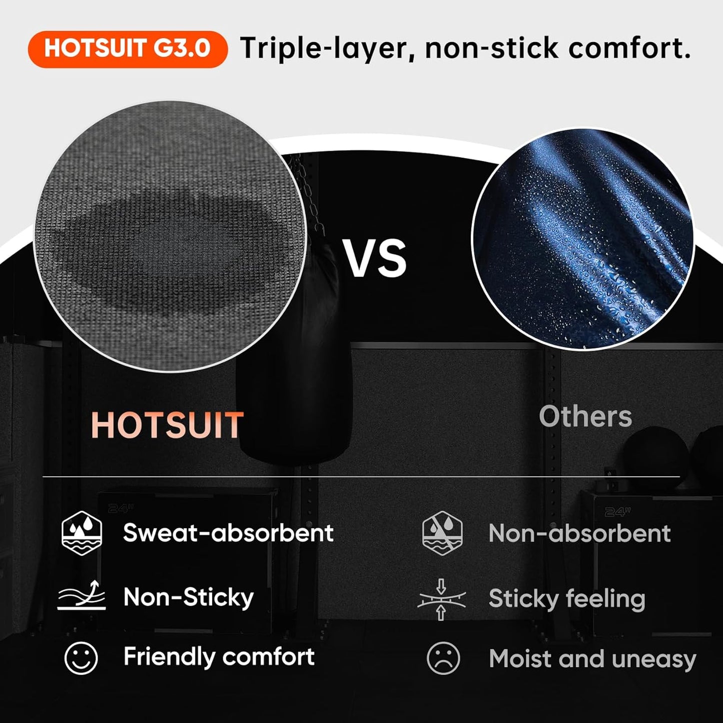 Sauna Jacket for Men - Quarter-Zip Long Sleeve Heat Trapping Workout Shirt | Anti-Rip Design