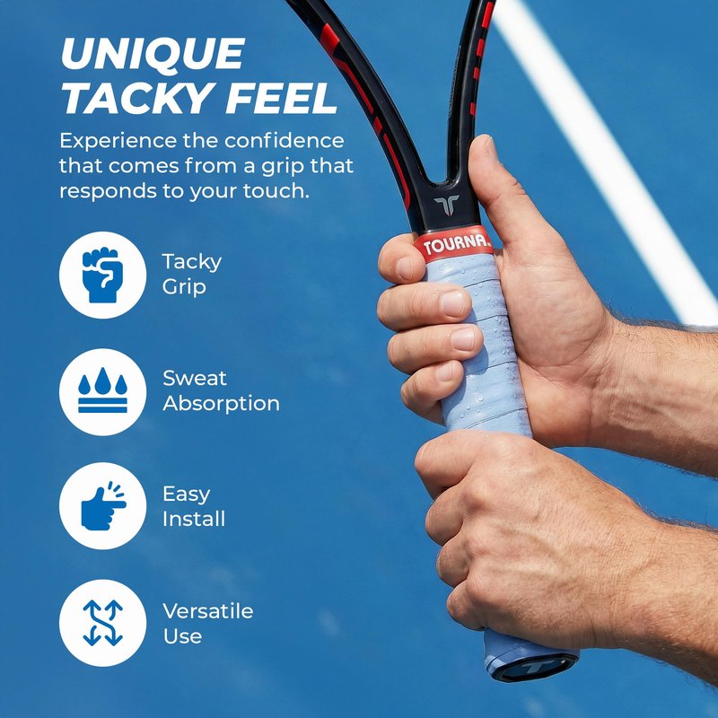 Tourna Tac 10 Pack Tacky Feel Tennis Grip, Pink , X-Large
