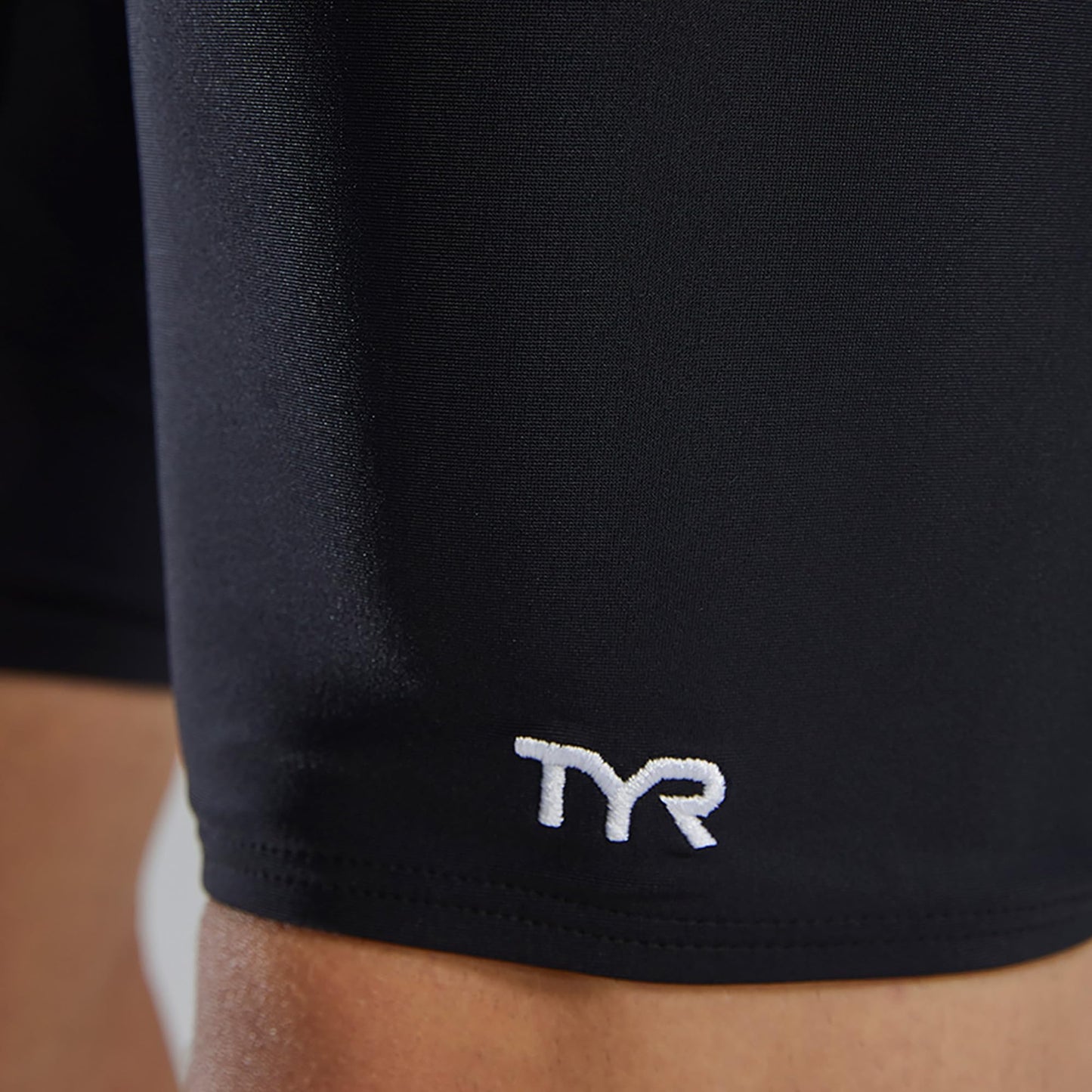 TYR Sport Men's Solid Jammer Swim Suit,Black,34