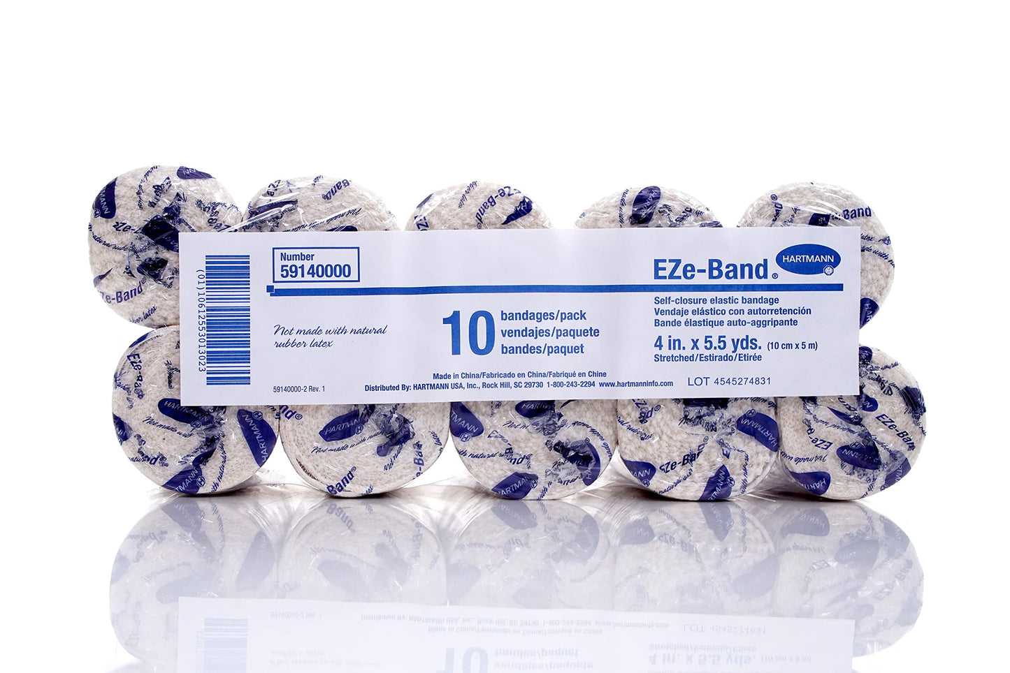 EZe-Band® Double Self-Closure Elastic Bandage 4" x 5.5yds.- Pack of 10 (59140000)