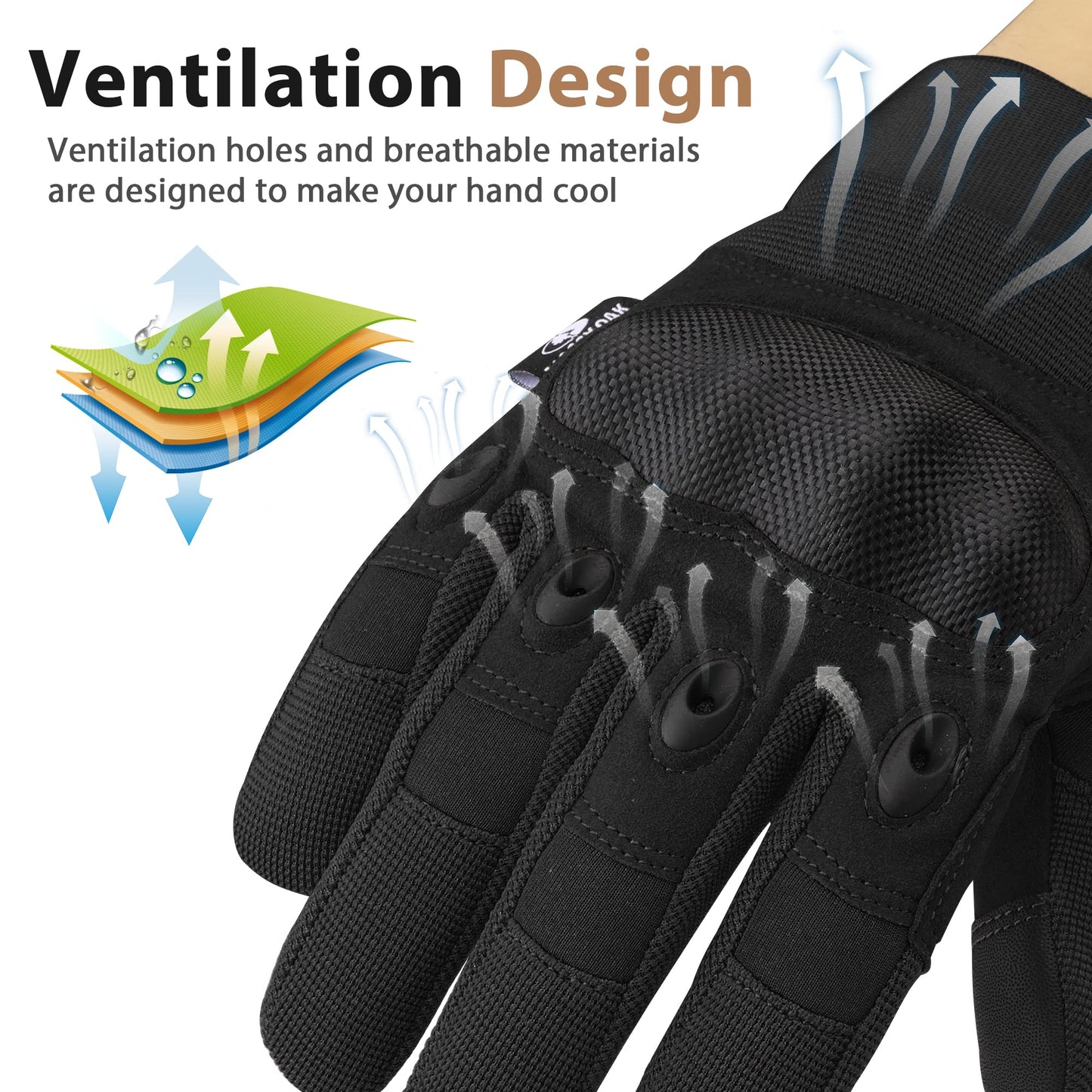 Mossy Oak Tactical Gloves for Men and Women, Touchscreen Gloves with Hard Knuckle for Hunting, Paintball, Hiking, Camping, Climbing, Cycling, Hunting Gear with Hard Shell & Palm Padding