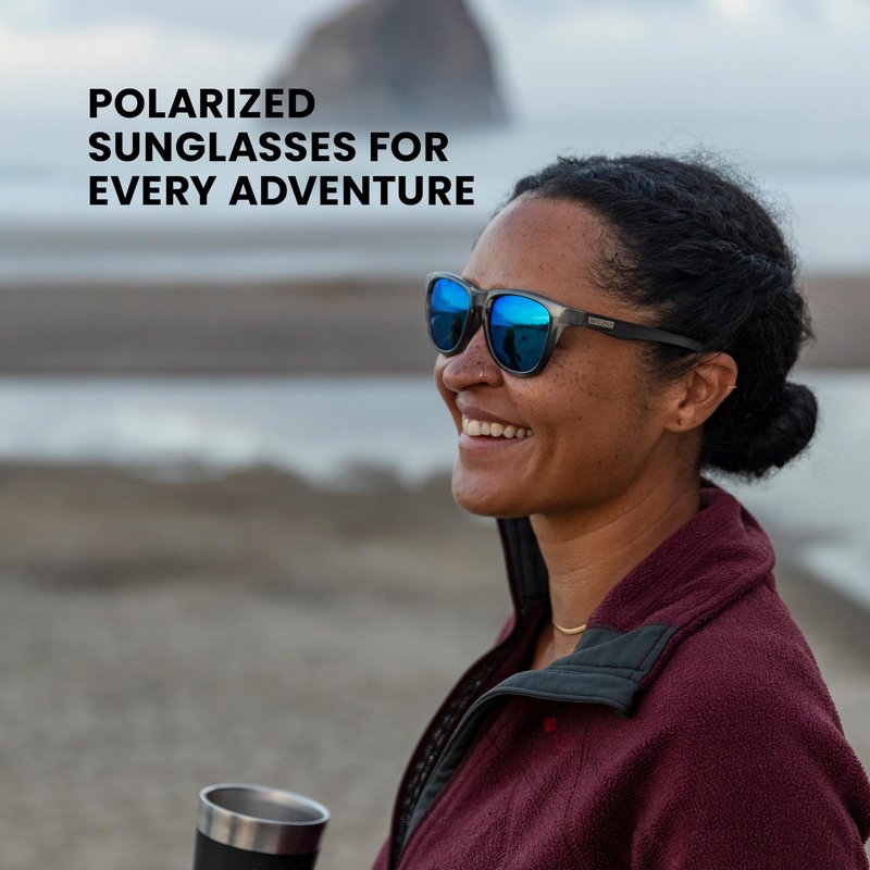 Suncloud Topsail Polarized Sunglasses – 100% UV Protection – Comfortable Fit, Trendy Design – for Men & Women – Crystal Amber + Polarized Red Mirror Lenses