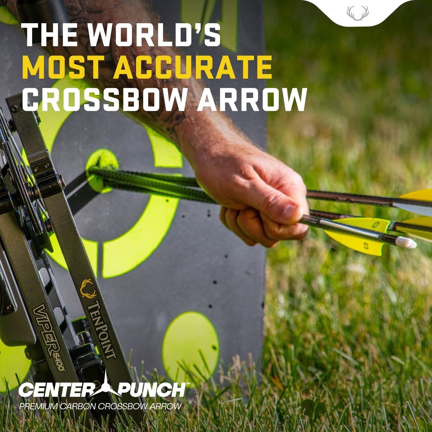 TenPoint EVO-X CenterPunch Carbon Arrows, 20", w/ Alpha-Nocks .001", color may vary.
