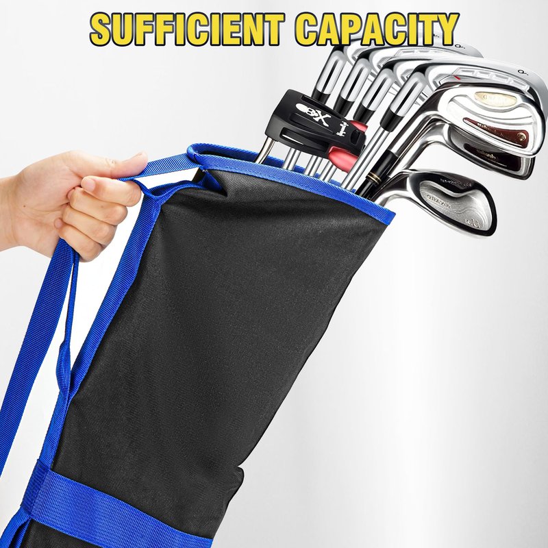 prowithlin Small Golf Bag, Portable Golfer Travel Bag with Several Clubs, Lightweight to Carry for Par 3 & Short Game, Men's Golfers Great Accessory and Gift, Nylon, Black
