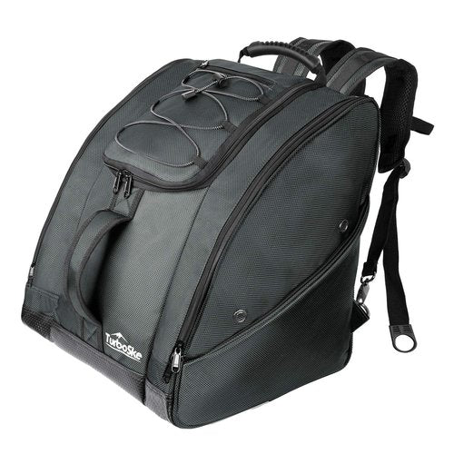 TurboSke Ski Boot Bag - Snowboard Boot Bag for Skiing and Snowboarding Travel Luggage, Store and Transport Helmet Goggles Gloves Clothing and Other Accessories (Gray)