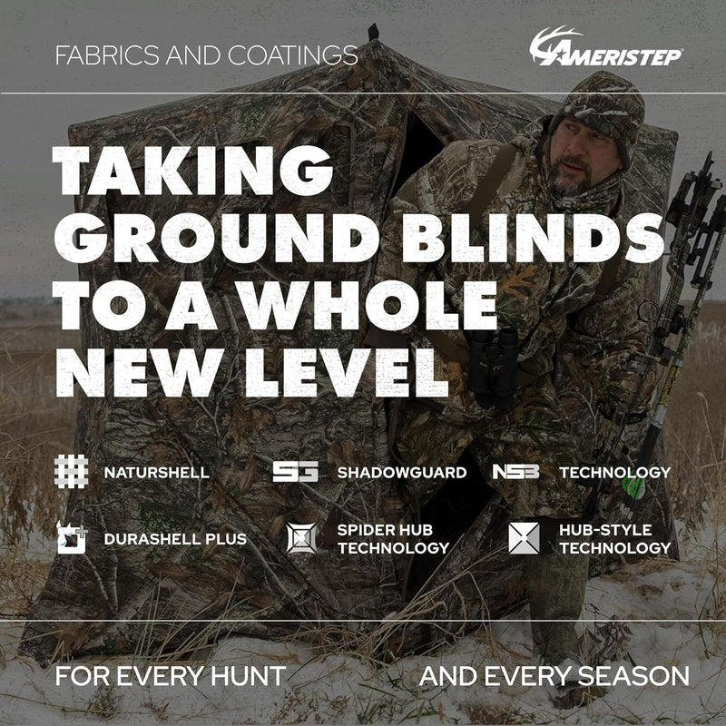 Ameristep Caretaker Hunting Blind - Durable, Weather-Resistant Design | Easy Setup for Outdoor Use