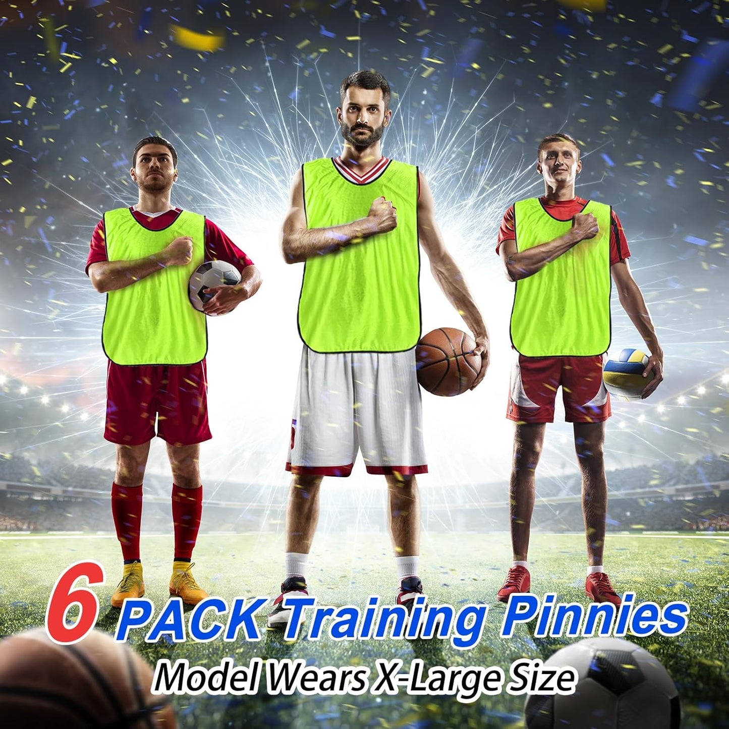 Scrimmage Vest Soccer Pennies | Youth Training Jerseys for Team Sports - Lightweight & Breathable