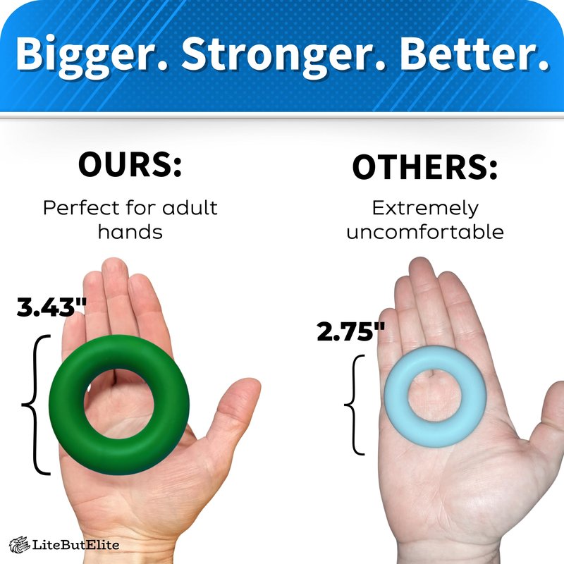 Silicone Ring Grip Strength Trainer Kit - Effective Forearm Strengthener for Hand and Finger Exercise, Ideal Exercisers for Gripper Strength and Flexibility