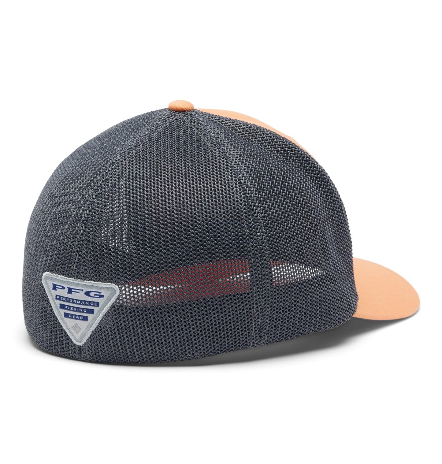 Columbia Unisex PFG Logo Mesh Ball Cap - High Crown, Bright Nectar, Large/X-Large