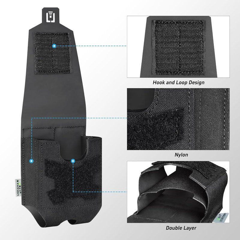 Double Handcuff Pouch - MOLLE Handcuff Holster for Duty Belt | Tactical Vest Accessory for Law Enforcement