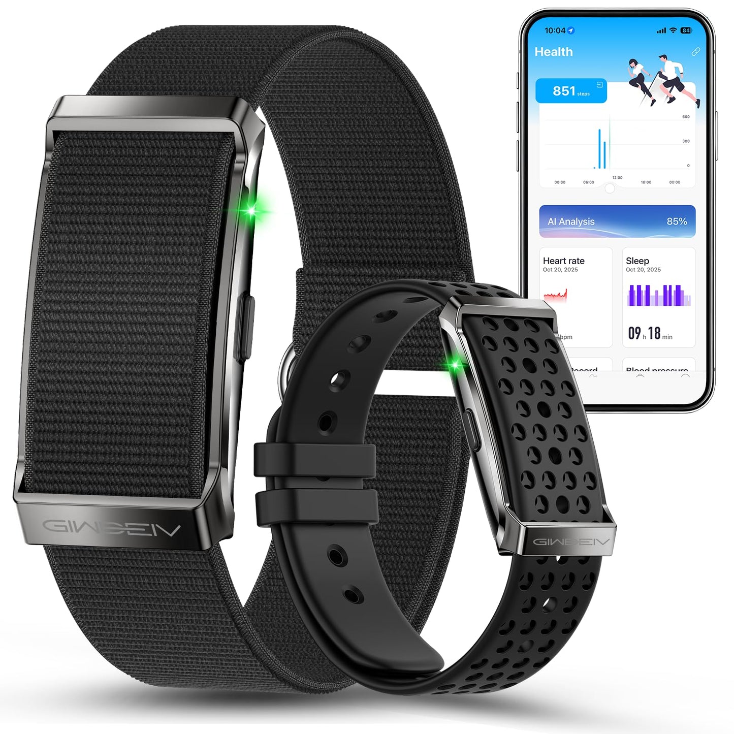 Smart Bracelet for Women and Men, Health Fitness Trackers with Heart Rate, Sleep Monitor, Blood Oxygen/Stress/Calorie/Step Tracker, Bracelet Smart Band, Health Tracker Fitness Bands,170+ Sports Modes