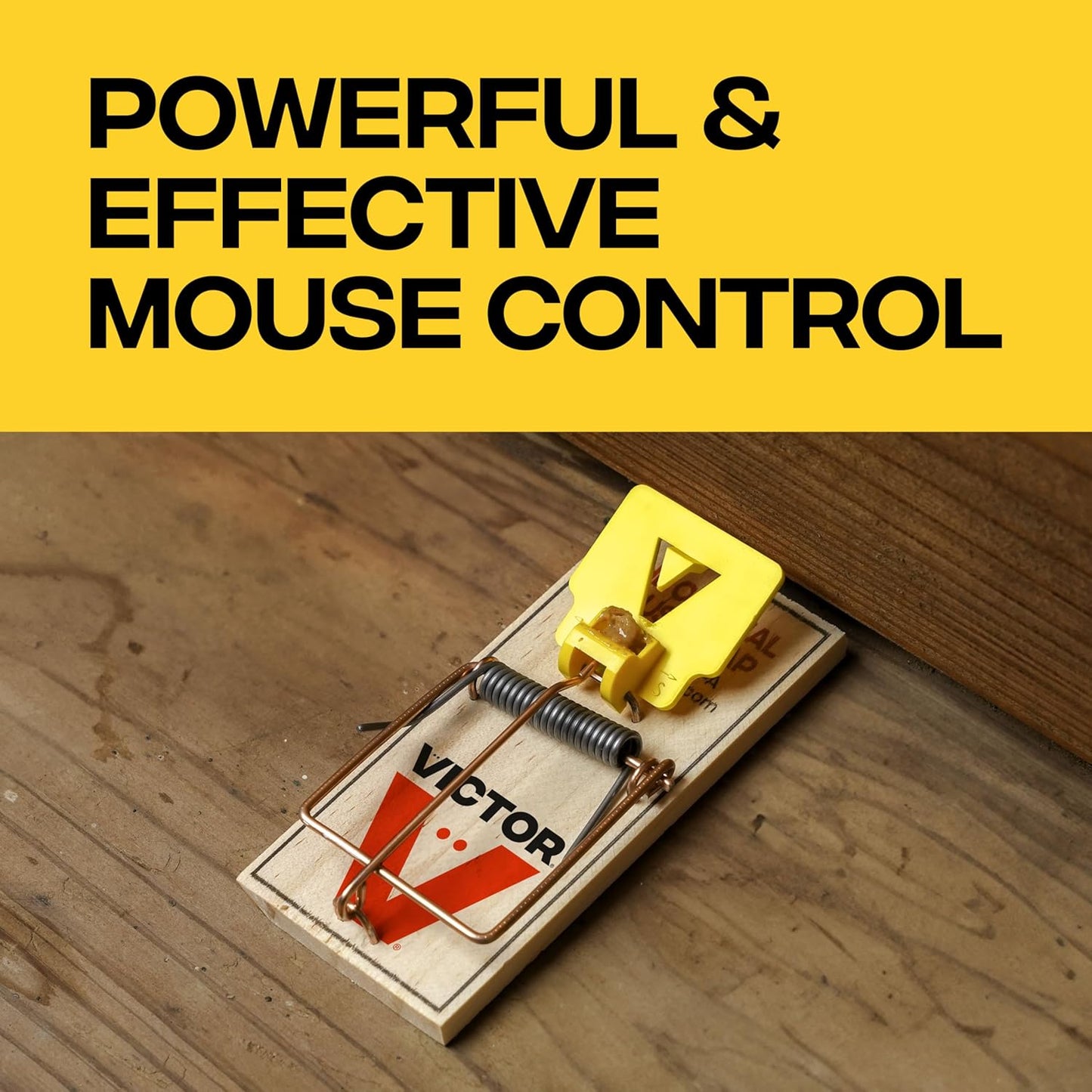 Victor Mouse Traps - Eco-Friendly Wooden Mouse Traps with Plastic Pedal | 12 Pack