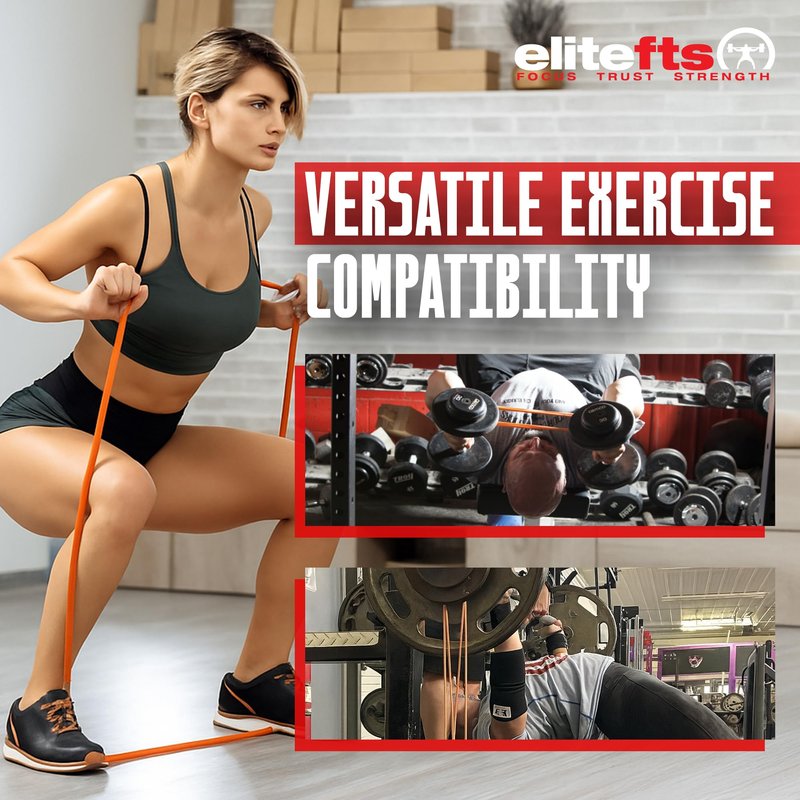 EliteFTS Pro Resistance Band - Boost Core Stability and Flexibility with This Portable, Joint-Friendly Tool - 41" Long (PRO Micro Resistance Band, Orange) (Single)
