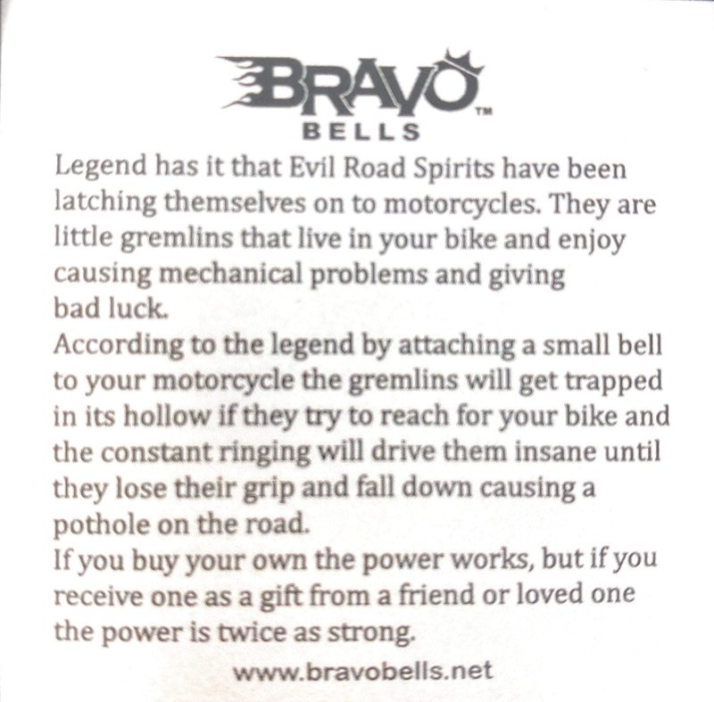 Bravo Bells Viking Helmet Skull Diamond Bell – Pewter Motorcycle Bell with Split Ring, Gift Pouch & Legend Card – Ride Protection Token