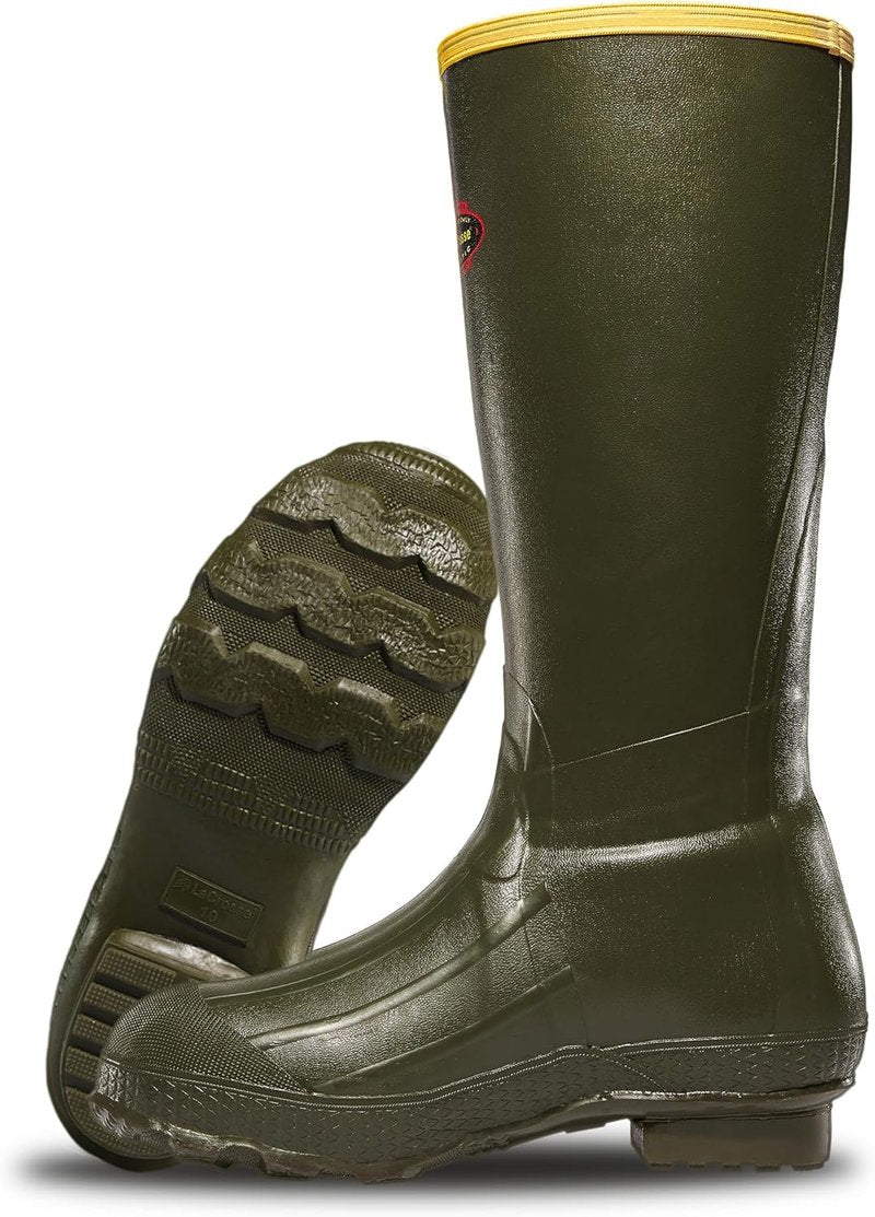 LaCrosse Rubber Hunting Boots - Insulated Waterproof Work Boots for Men - Slip-Resistant Design | Adjustable Top Strap