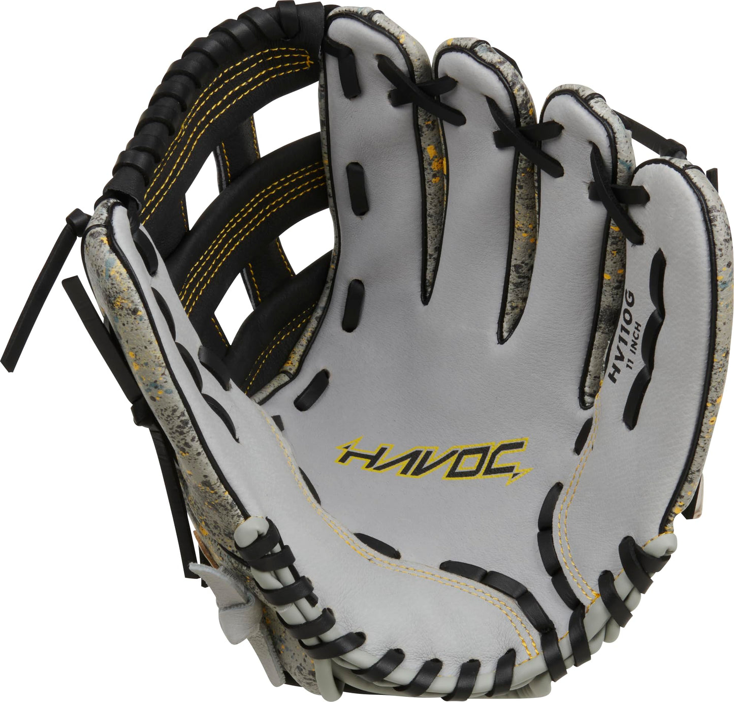Easton | HAVOC Baseball Glove | Right Hand Throw | 11" - Pro H-Web | Grey/Black/Yellow