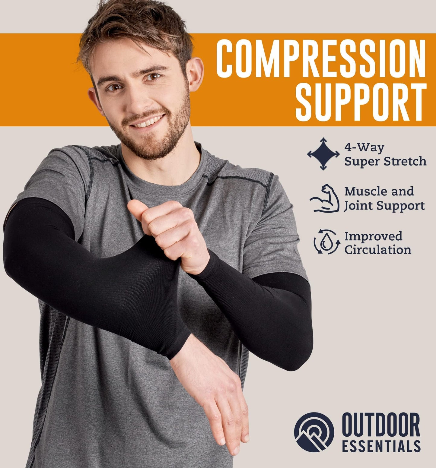 UV Sun Sleeves for Men Women - Cooling Arm Sleeves for Sun Protection UPF 50+ | Golf, Tattoo Cover Up, Compression Protective Sports, Baseball, Football, Driving | Mangas Para El Sol Para Hombre