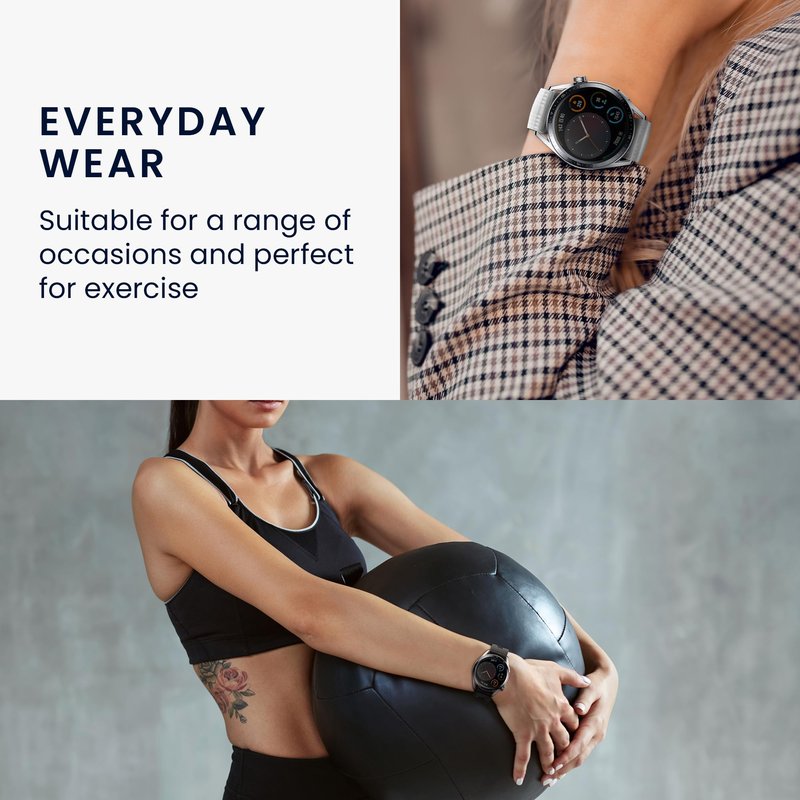 kwmobile Strap Compatible with Amazfit Active Edge (A2212) / Active Edge (A2213) Strap - Silicone and Leather Sport Wristband - Black