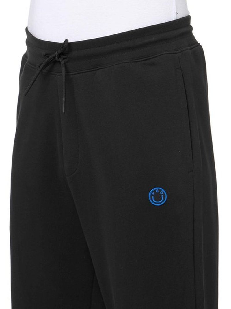 HUGO Smiley Logo Cotton Sweatpants, Black Crow, XL