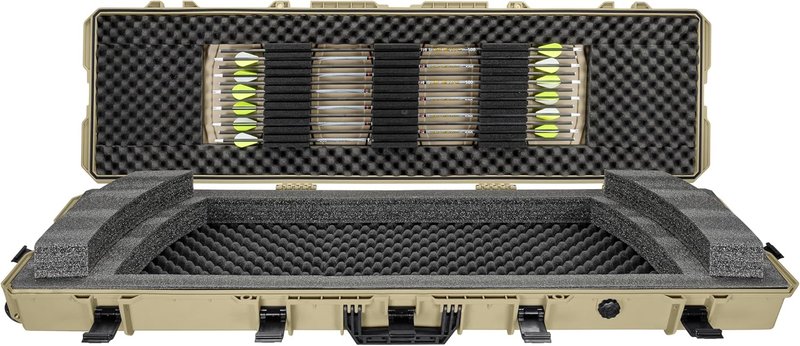 Eylar Rolling Hard Bow Case - 54 Inch Lightweight & Durable Design with Pre-Cut Foam Insert
