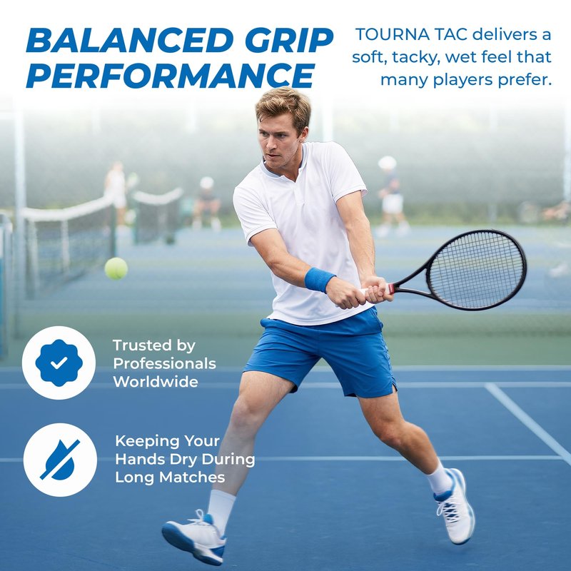 Tourna Tac 10 Pack Tacky Feel Tennis Grip, Pink , X-Large