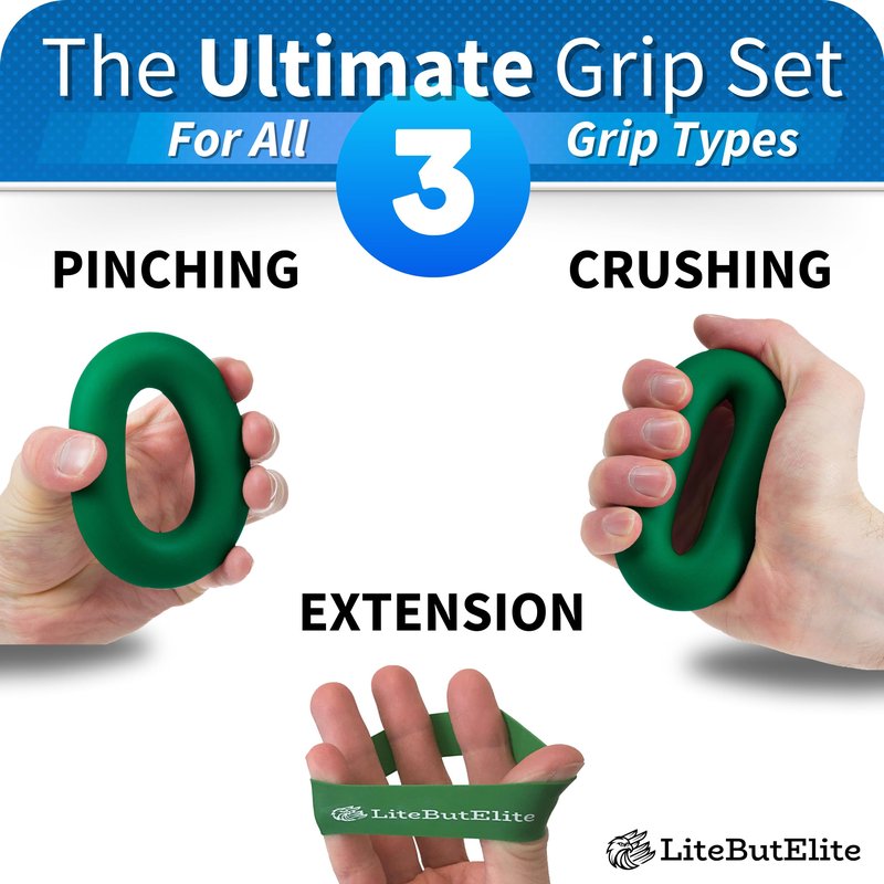 Silicone Ring Grip Strength Trainer Kit - Effective Forearm Strengthener for Hand and Finger Exercise, Ideal Exercisers for Gripper Strength and Flexibility