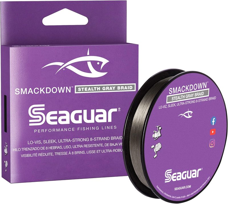 Seaguar Smackdown Braided Fishing Line - Low Visibility Stealth Gray | Multiple Sizes Available