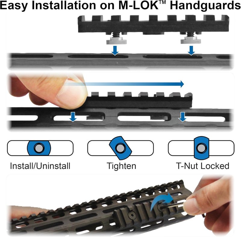 UTG PRO 4-Slot Picatinny Rail Section - Durable Black Accessory for Tactical Gear