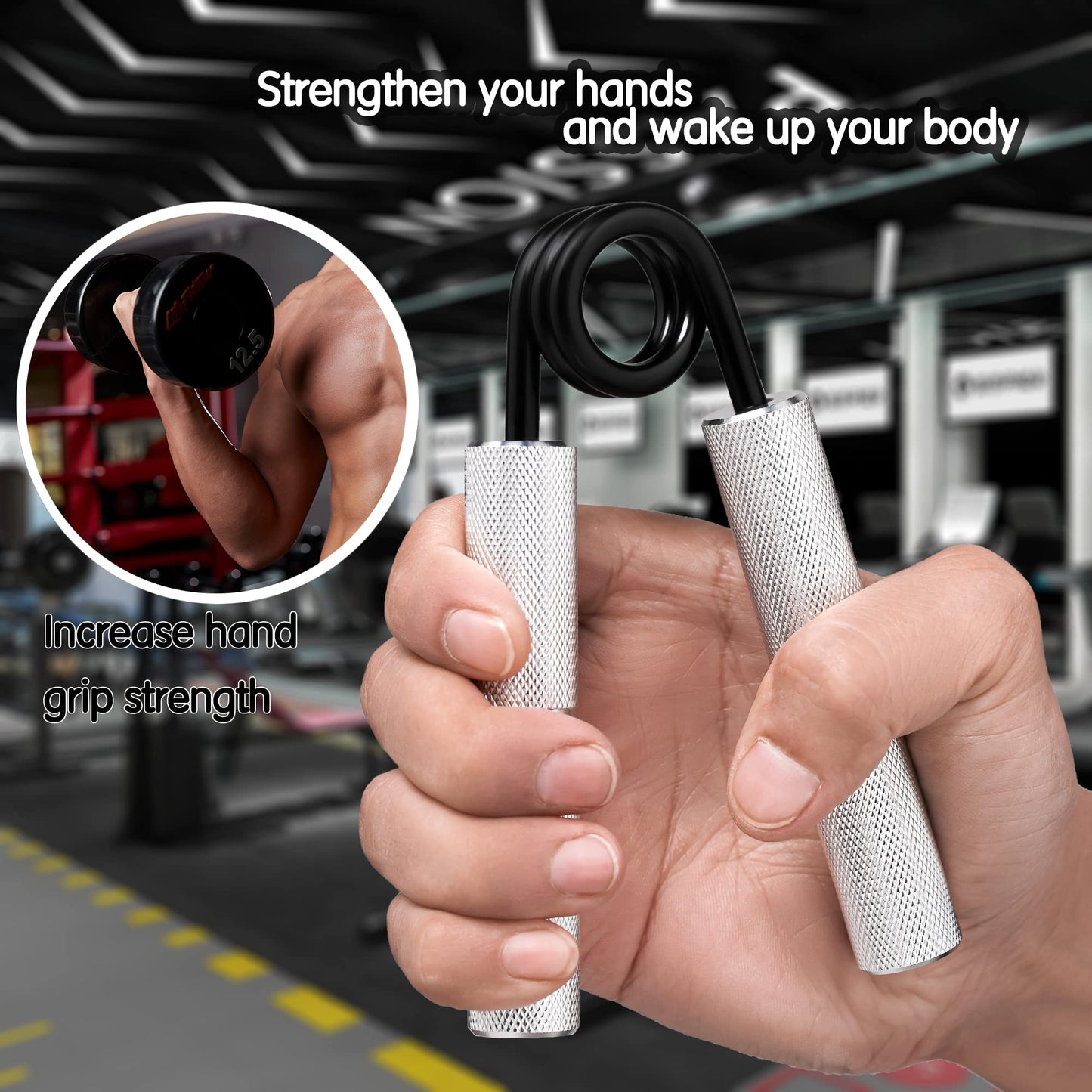 Xzyppci Hand Grippers,Grip Strengthener kit,Great Wrist & Forearm Exercise,for Home Office & Gym Use,for Beginners to Professionals (5 PCS)