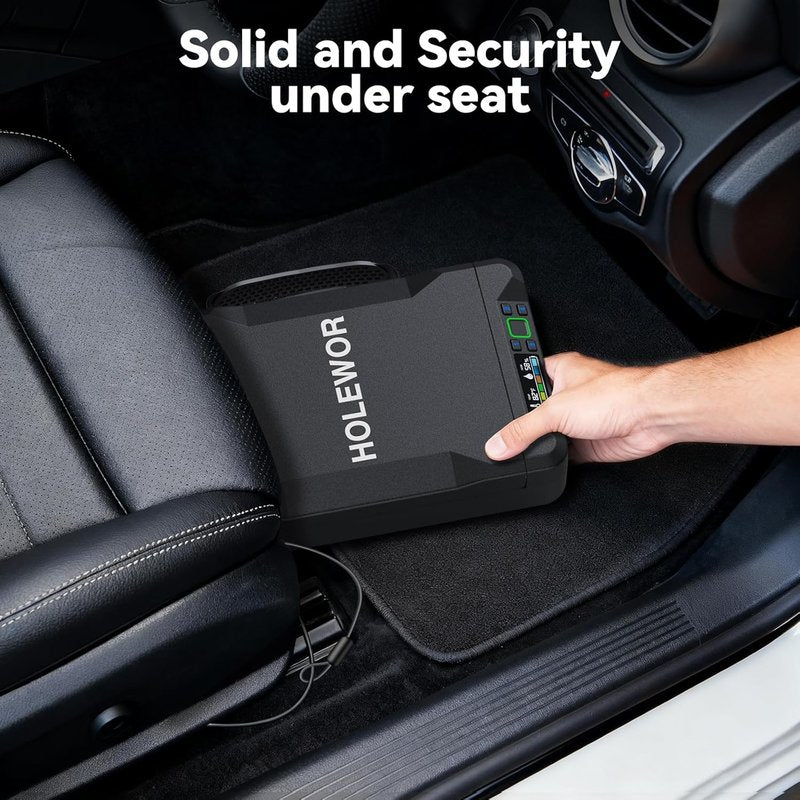 Handheld Car Gun Safe - Biometric Pistol Safe for Handguns | Under Table Fingerprint Mount for Desk & Nightstand
