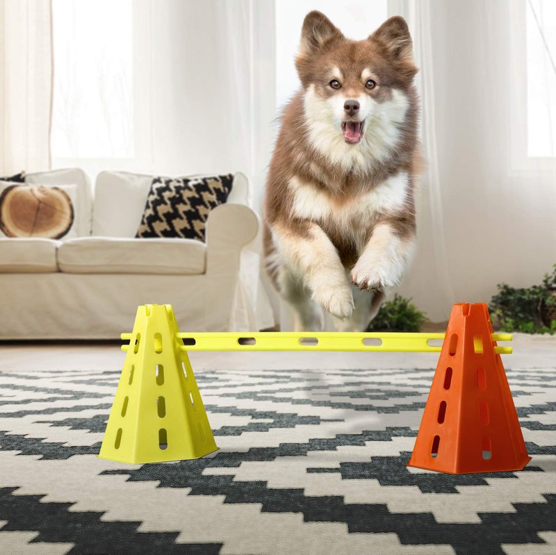 YES4ALL Agility Cones Hurdle Set 4 Green Cones + 4 Orange Cones + 12 Green Bars