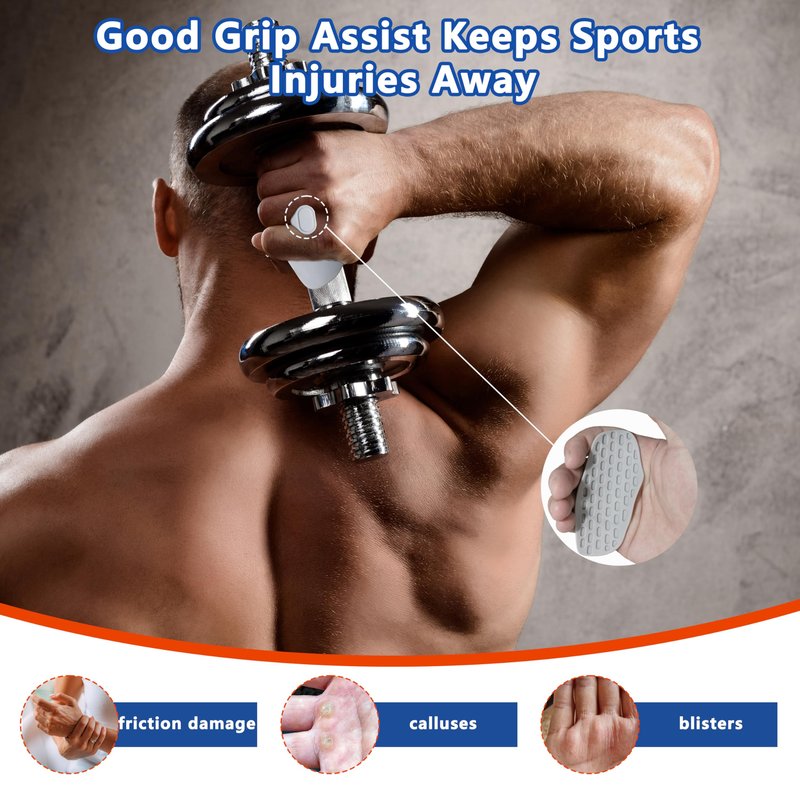 Epritliber Silicone Gym Grips for Weight Lifting,Workout Gloves for Women Men Alternative,Anti Slip Gym Workout Grip,Rubber Gym Hand Grips-Weightlifting Grips Pad for Barbell,Pull Up,Ryptfit,Training