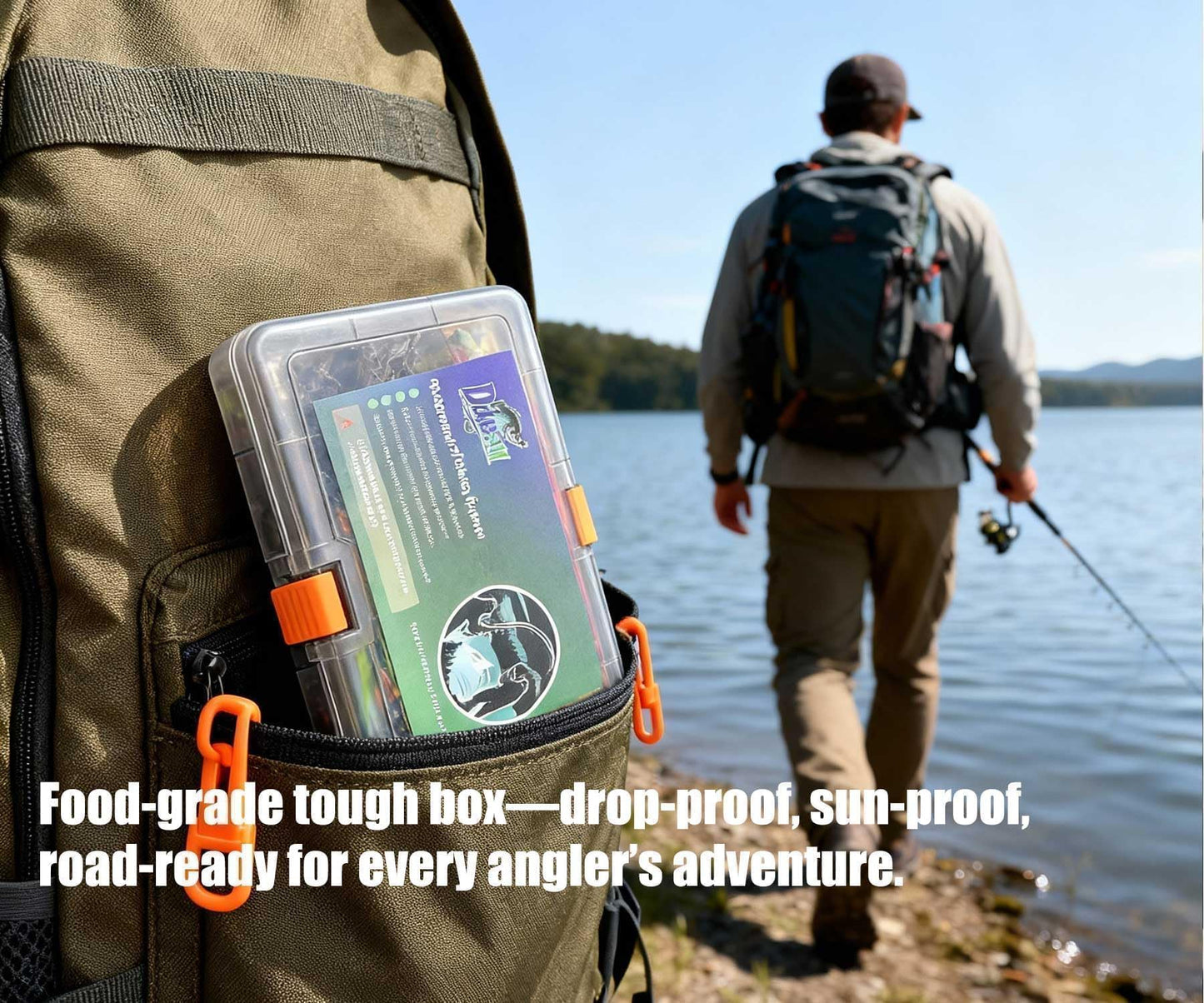DEKESIN Bass Fishing Starter Kit 75pcs Small Tackle Box Set