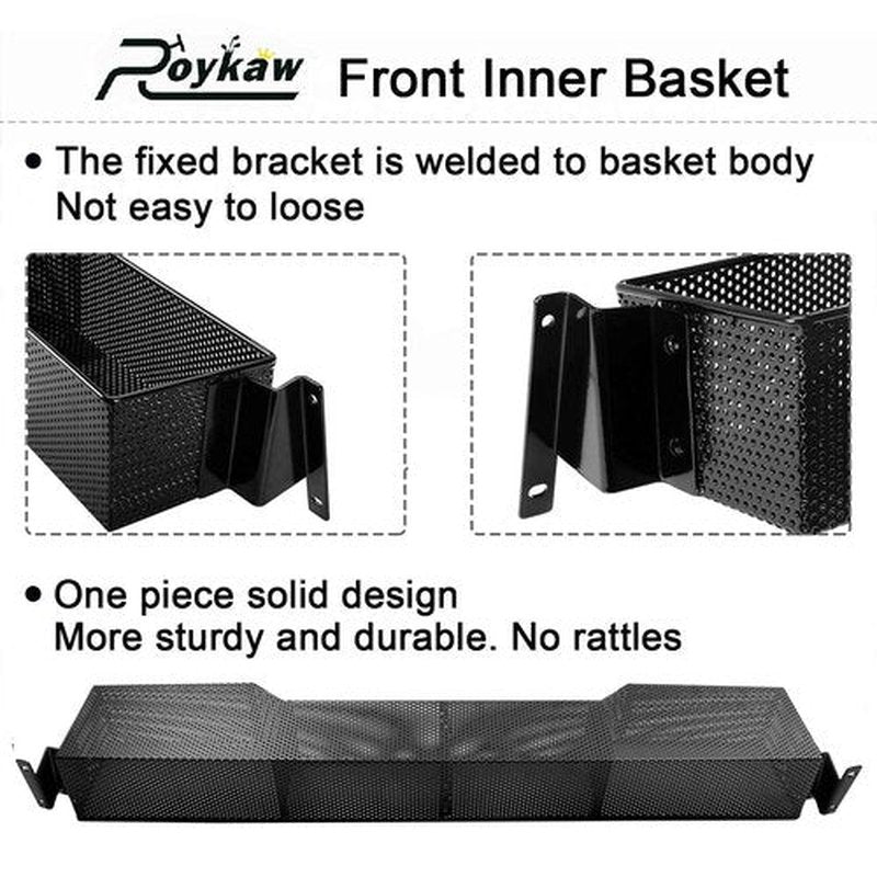 Roykaw Club Car Front Basket Dash Storage Tray Organizer Compatible with Precedent 2004-up Golf Cart - One Piece Solid Design