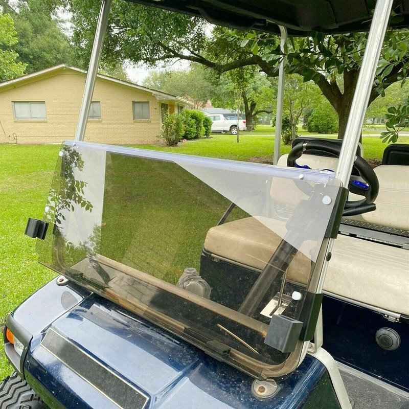 10L0L Golf Cart Windshield Mounting Kit for Club Car DS & Precedent - Includes Windshield Sash & Bottom Clips (12.6"), Retaining Clips for 1" x 1" Tube - OEM#101444101, 102005801